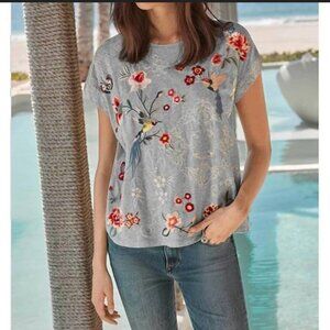 JOHNNY WAS Embroidered Tee